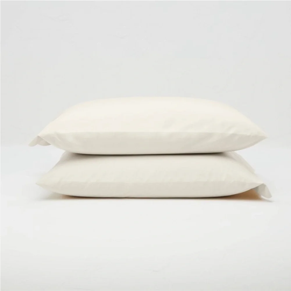 King Washed Supima Percale Solid Pillowcase Set Natural - Casaluna™ new